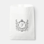Regal Classic Monogram Wappen Wedding Food Geschenktütchen (Vorderseite)