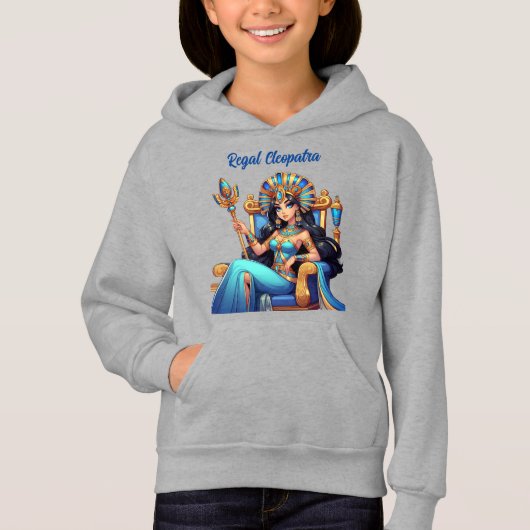 Regal Cleopatra Cartoon Hoodie (Vorderseite)