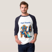 Regal Cleopatra Cartoon T-Shirt (Vorne ganz)