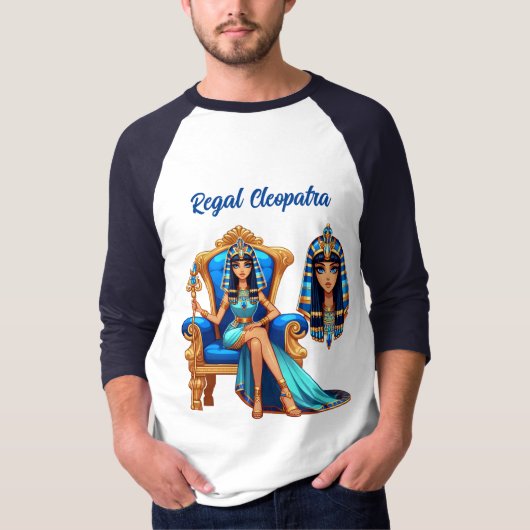 Regal Cleopatra Cartoon T-Shirt (Vorderseite)