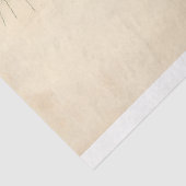 Regal Crane Stehend in einer ruhigen Dekoupage Sze Seidenpapier (Detail)