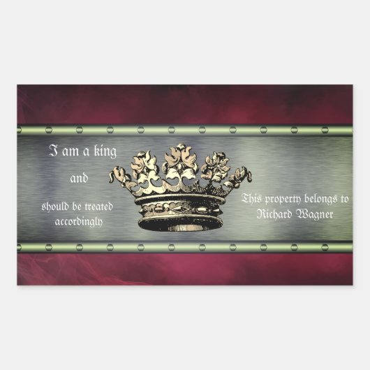 Regal Crown Design for the Controlling Individual Rechteckiger Aufkleber (Vorderseite)