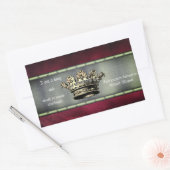 Regal Crown Design for the Controlling Individual Rechteckiger Aufkleber (Umschlag)