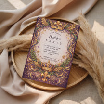 Regal Crown Fleur-de-Lis Mardi Gras