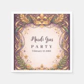 Regal Crown Fleur-de-Lis Mardi Gras Serviette (Vorderseite)