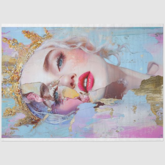 Regal Crown Möbel Makeover Decoupage Seidenpapier (Vorderseite)