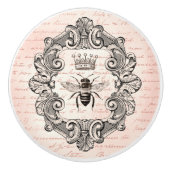 Regal Crown Queen Bee auf französischer Hand Keramikknauf (Vorderseite)