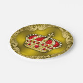 Regal Crown Royal Prince Baby Shower Pappteller (Schrägansicht)