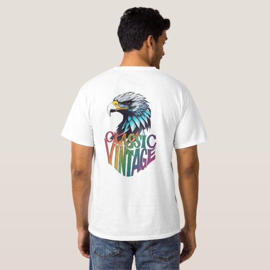 Regal Crystal Eagle" Majestic Design T-Shirt (Schwarz voll)