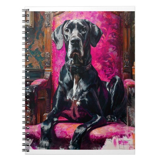 Regal Deutsche Dogge Notizblock (Vorderseite)