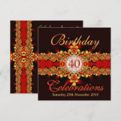 Regal Diva Rote Garterrasse Einladung (Vorne/Hinten)