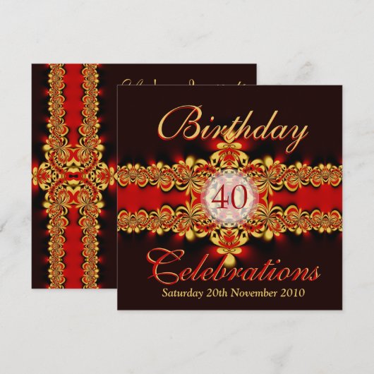 Regal Diva Rote Garterrasse Einladung (Vorne/Hinten)