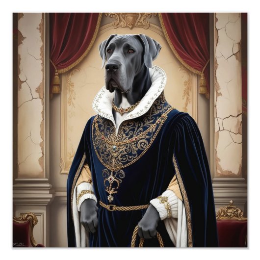 Regal Dog in der Renaissance-Attraktion - Digitale Fotodruck (Vorne)