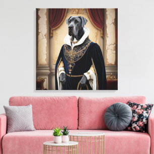 Regal Dog in der Renaissance-Attraktion - Digitale Leinwanddruck