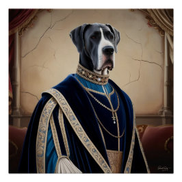 Regal Dog in der Renaissance-Attraktion - Digitale Poster