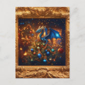 Regal Dragon Christmas Feiertagspostkarte (Vorderseite)