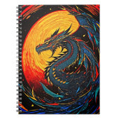 Regal Dragon Notebook mit Retro Vibes Notizblock (Vorderseite)