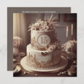 REGAL EDITABLE WEDD JAHRESKAKE EINLADUNG (Vorne/Hinten)