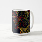 Regal Elegance: Afrikanische amerikanische Königin Kaffeetasse (VorderseiteRechts)