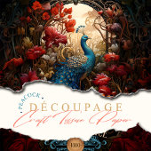 Regal Elegant Vintag Viktorianisch Boho Peacock Seidenpapier