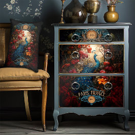 Regal Elegant Vintag Viktorianisch Boho Peacock Seidenpapier