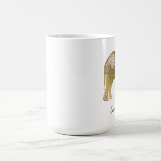Regal Elephant Gold Stamps Kaffeetasse (Mittel)