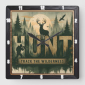 Regal Elk Misty Water Quadratische Wanduhr (Vorderseite)