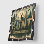 Regal Elk Misty Water Quadratische Wanduhr (Winkel)