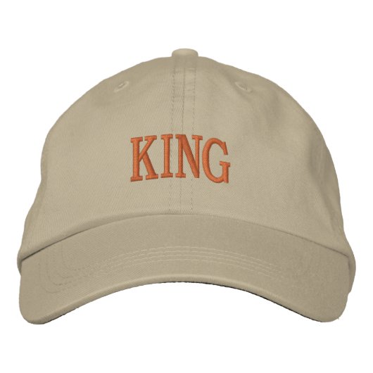 Regal Embroidery Khaki Cap King Name gedruckt Bestickte Baseballkappe (Vorderseite)