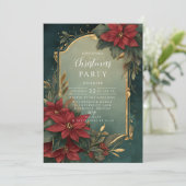 Regal Emerald Holiday Einladung (Stehend Vorderseite)