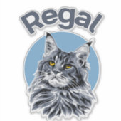 Regal. Entdecken Sie die vielen Stimmungen der Kat Aufkleber (Vorderseite)