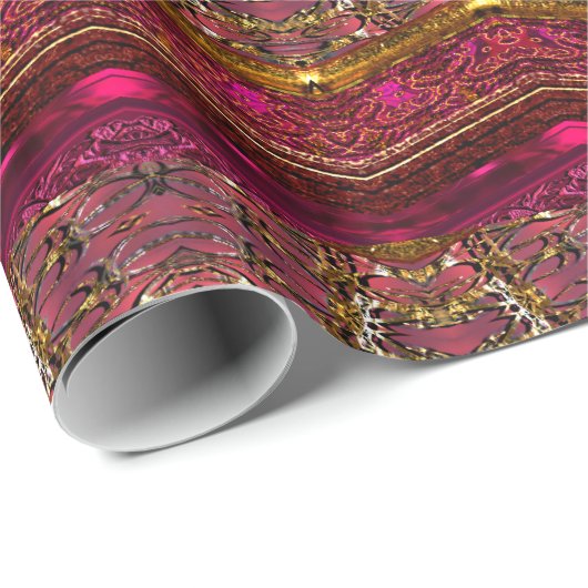 Regal Festive Romantic Wrapping Paper Geschenkpapier (Rolleneckpunkt)