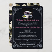 Regal Floral Elegance Party Einladung Bridal Tee (Vorne/Hinten)