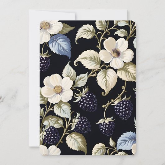 Regal Floral Elegance Party Einladung Bridal Tee (Rückseite)