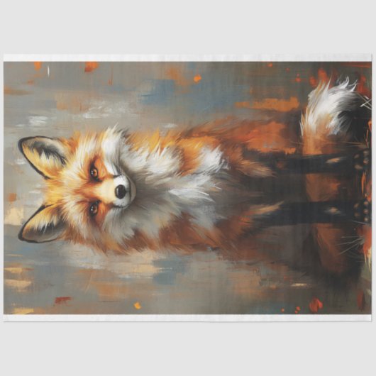 Regal Fox Decoupage Seidenpapier (Vorderseite)