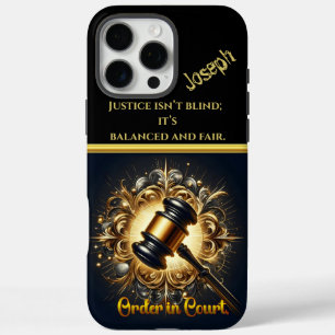 Regal Gavel symbolisiert Gerechtigkeit iPhone 16 Pro Max Hülle