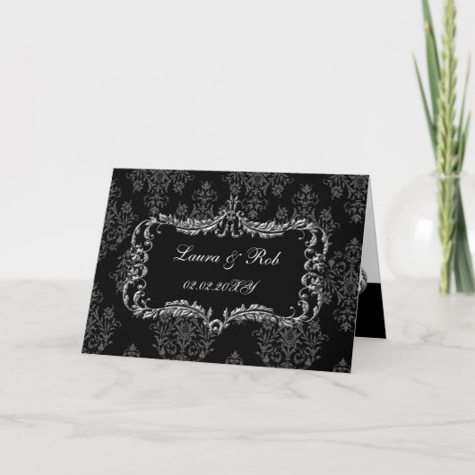 Regal geblüht schwarz-graue Damaskus Danke (Vorderseite)