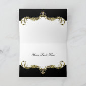 Regal geblüht Schwarzmeerkatze und Golddampfer Vie Dankeskarte (Innenseite)