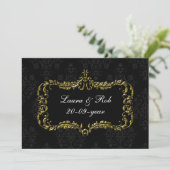 Regal geblüht Schwarzmeerkatze und Golddampfer Vie Einladung (Stehend Vorderseite)