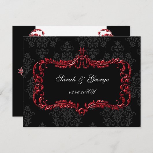 Regal geblüht uAwg RSVP Karte (Vorne/Hinten)