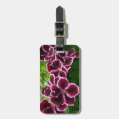 Regal Geranium Flowers Elegant Maroon Floral Lugga Gepäckanhänger (Vorderseite vertikal)