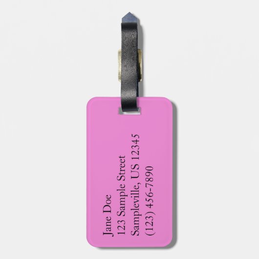 Regal Geranium Flowers Elegant Maroon Floral Lugga Gepäckanhänger (Rückseite vertikal)