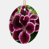 Regal Geranium Flowers Elegant Maroon Floral Lugga Keramik Ornament (Rechts)