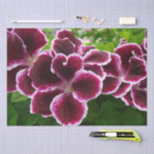 Regal Geranium Flowers Elegant Maroon Floral Lugga Seidenpapier (Handwerk)