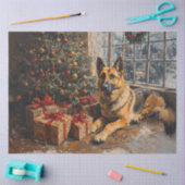 Regal German Shepherd Christmas Decoupage Seidenpapier (Basteln)
