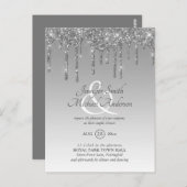 Regal GLITZER Dripping COUPLES SHOWER Ampersand Postkarte (Vorne/Hinten)