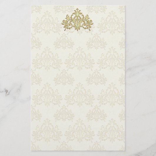 Regal Gold Damask Briefpapier (Vorderseite)