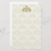 Regal Gold Damask Briefpapier (Vorne/Hinten)