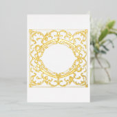 Regal Gold Foil Baroque Rahmen Blank Folieneinladung (Stehend vorne)