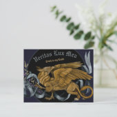 Regal Gold Griffin Card Postkarte (Stehend Vorderseite)